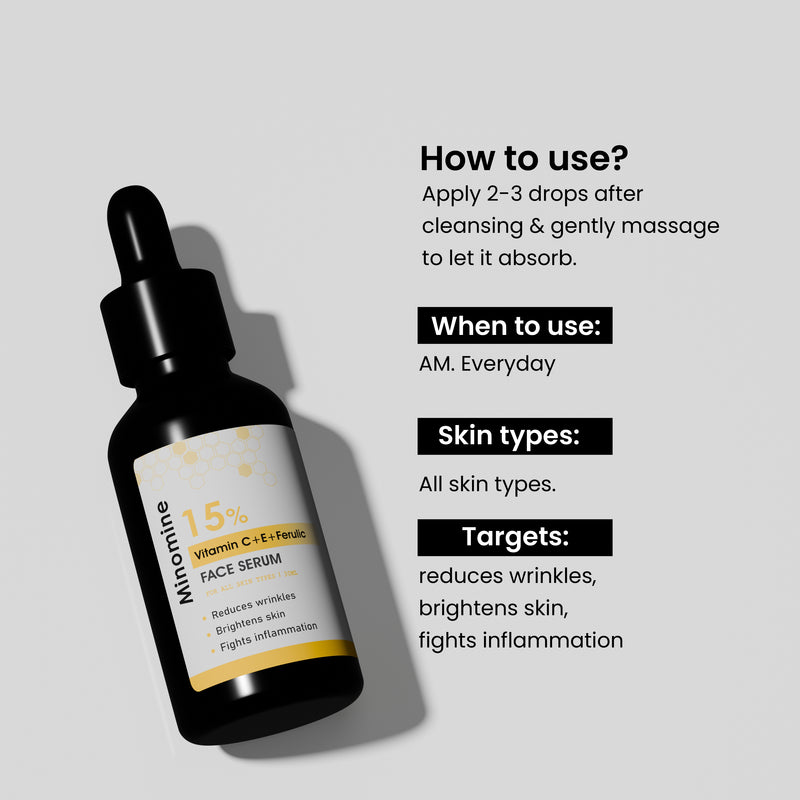 15% Vitamin C + E + Ferulic Acid Face Serum