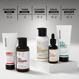 Soft & Glowing Skin Gamechangers Skincare Routine Kit for Unisex | Alpha Lipoic Cleanser,  Vitamin C Serum & SPF 50 Sunscreen | Combo Set