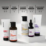 Youthful (Aging) Skin, Gamechangers Skincare Routine Kit for Unisex | 2% Salicyclic Acid Cleanser, Retinol Serum & SPF 60 Moisturizer | Combo Set