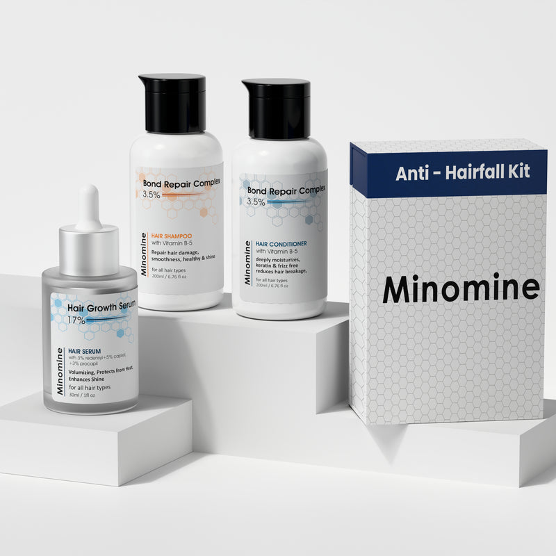 Anti HairFall Hair Care Set – Shampoo, Conditioner & Hair Growth Serum