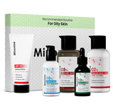 Oily Skin Gamechangers Skincare Routine Kit for Unisex | Salicylic Acid Cleanser, Niacinamide Serum, Vitamin B5, Glycolic Acid Toner & SPF 50 Sunscreen  | Combo Set