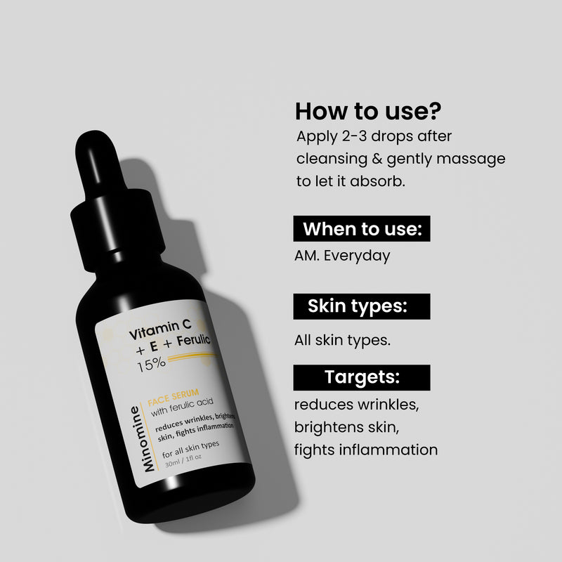 15% Vitamin C + E + Ferulic Acid Face Serum